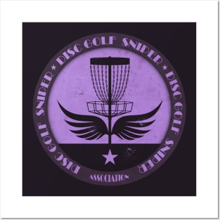 Purple Disc Golf Sniper Wings Posters and Art